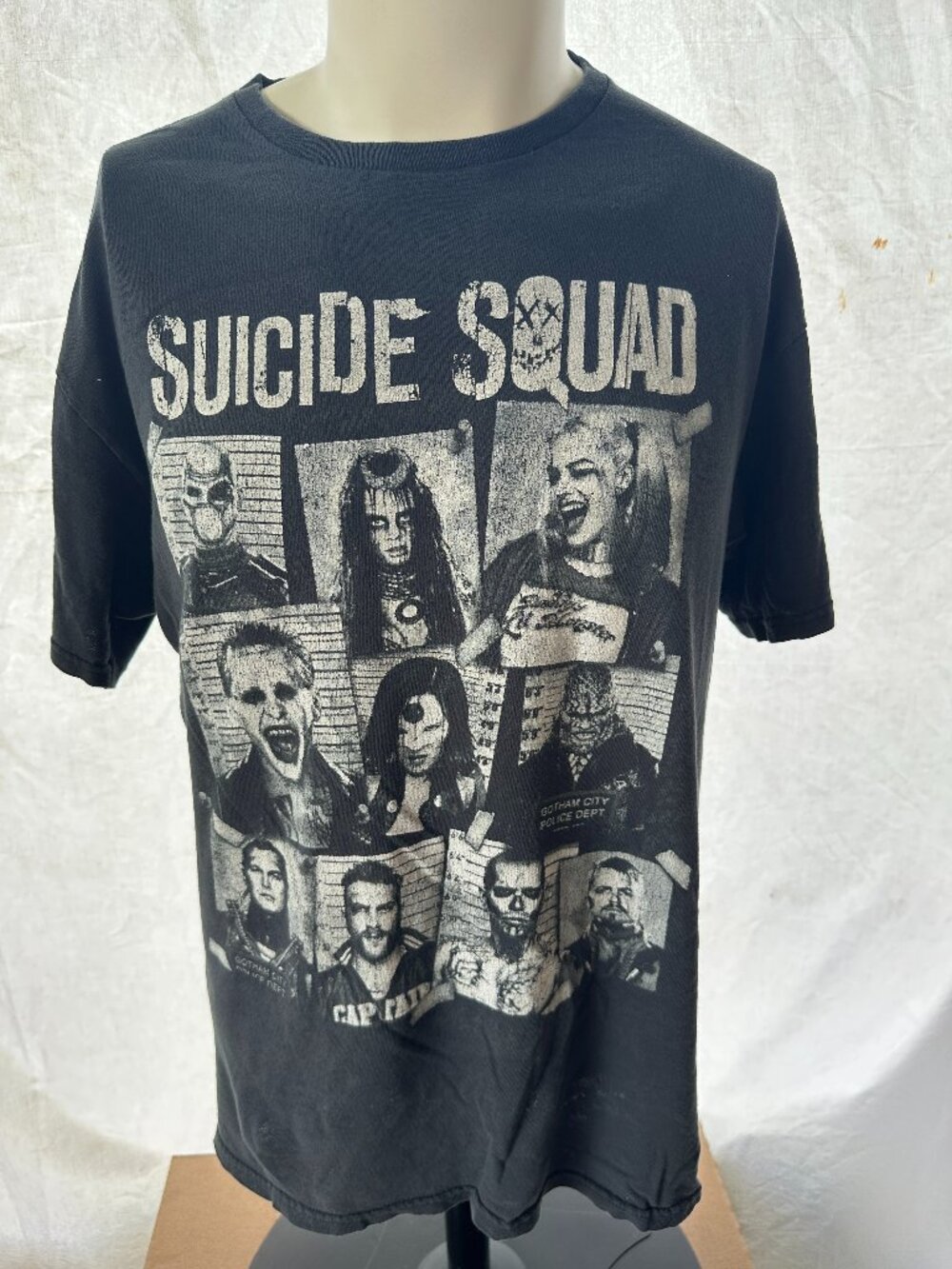 Suicide Squad DC Comics Men's Black T Shirt Size XL Deadshot Harley Quinn Captai